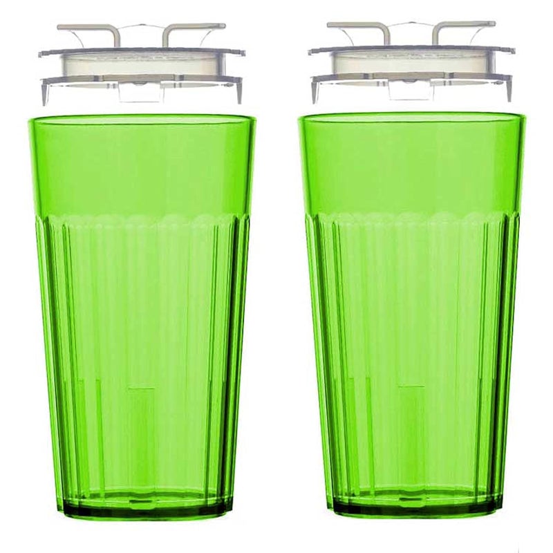 Reflo Smart Cup Bundle (Green 2-Pack) Baby-Led Weaning Montessori Cup for Toddlers Learning to Drink, Slow-Spill 360 Rim Flow-Control, BPA-Free, Made in USA, E-Guide via QR Code - Image 1